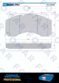 Комплект тормозных колодок FOMAR Friction FO 934081